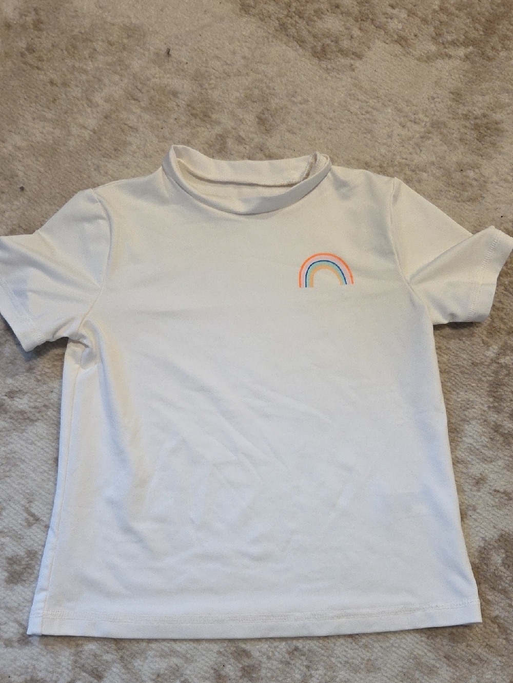 Cat & Jack Short-Sleeve Rash Guard with Rainbow Detail